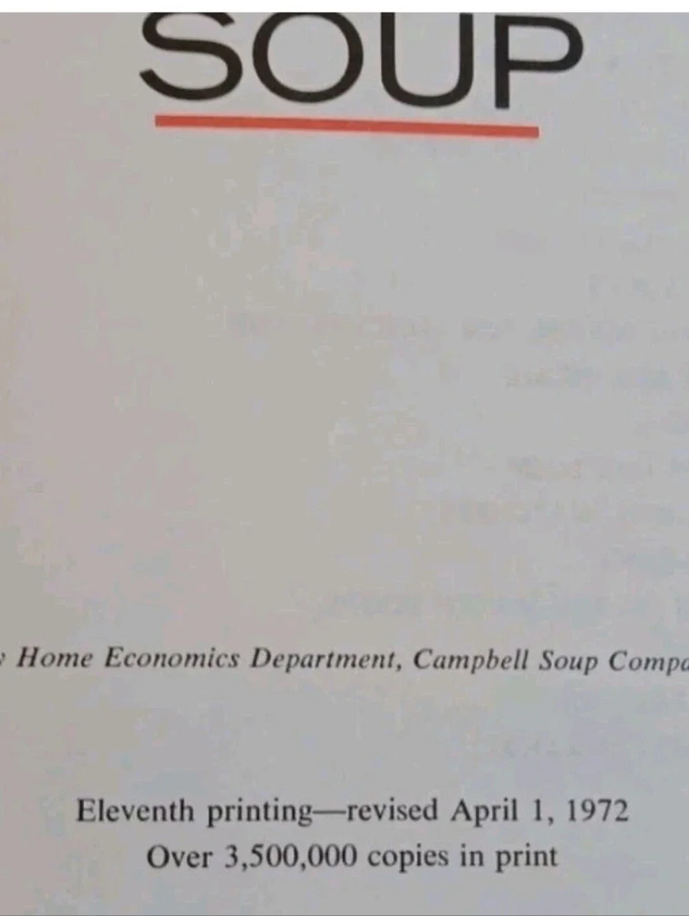 1972 Campbell Cookbook: Cooking with Soup, Vintage Retro 80s Kitchen Cooking